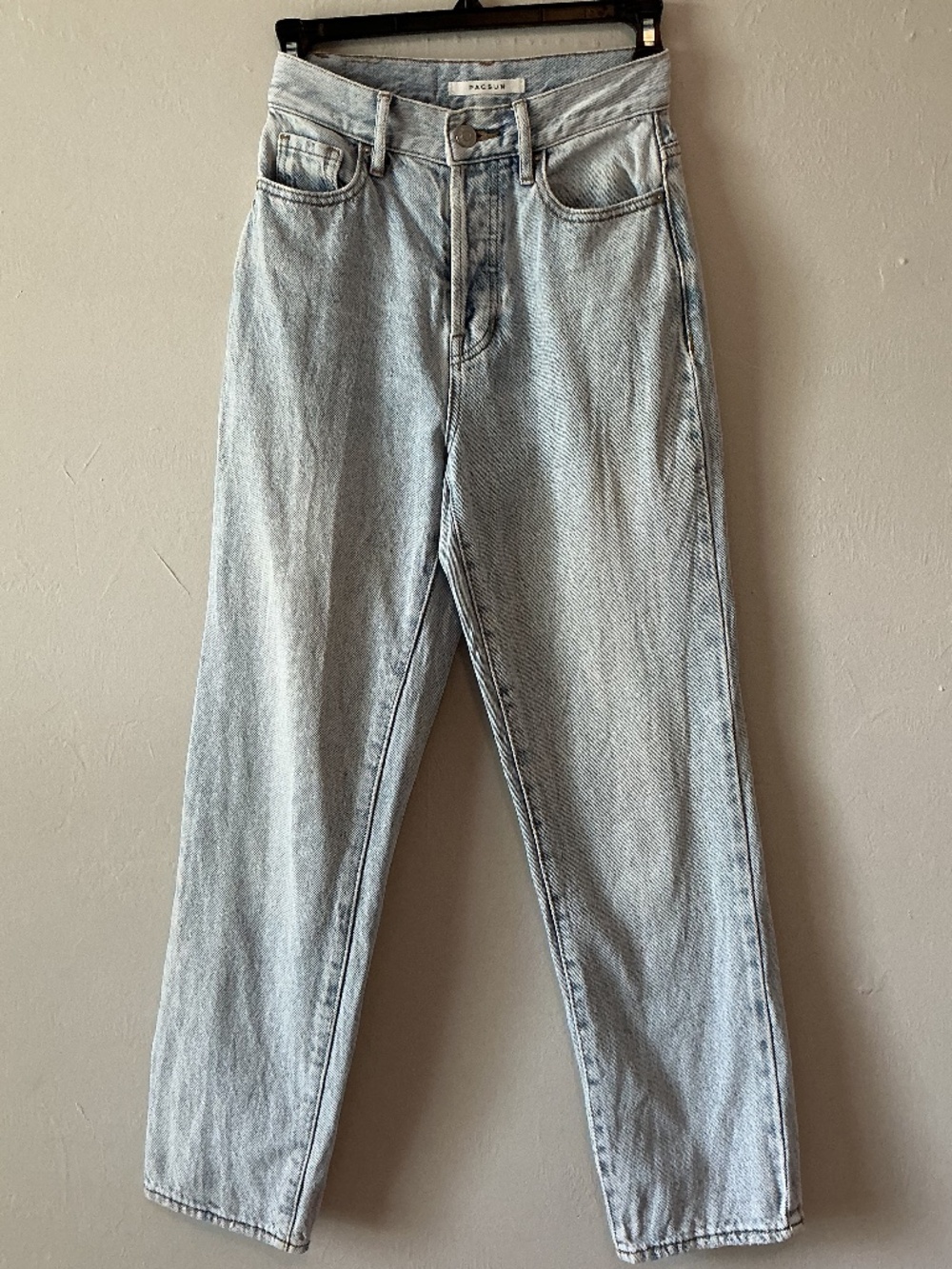 PACSUN High Rise Straight Leg Jeans (size: 23)